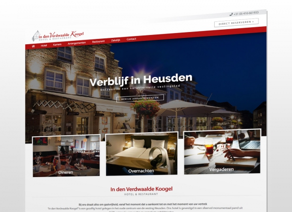 Nieuwe website voor Hotel in den verdwaalde Koogel opgeleverd